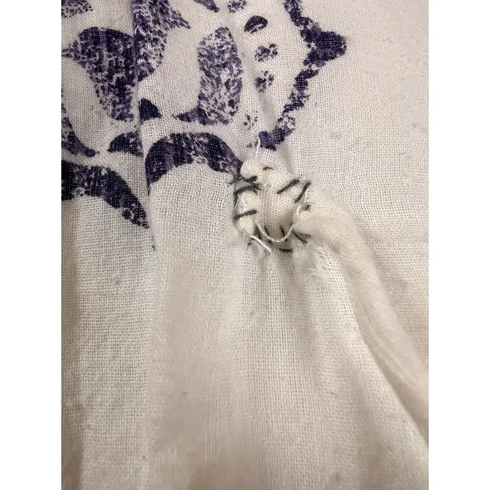 2 x Rachel Ashwell Shabby Chic Quilted Standard Pillow Shams Medallion Boho Blue